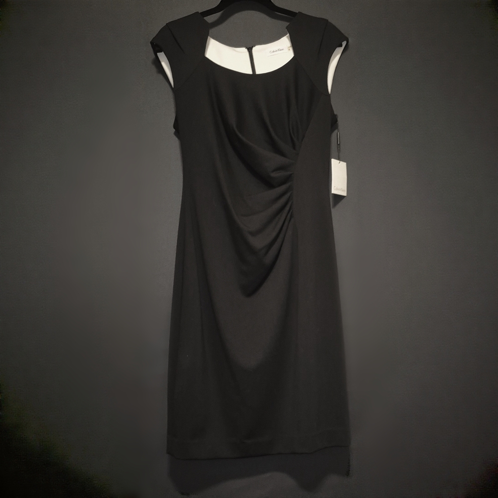 Calvin Klein Elegant Black Midi Dress